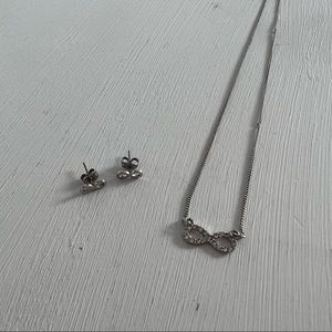 Infinity Necklace and Earring Set (3 for $15)